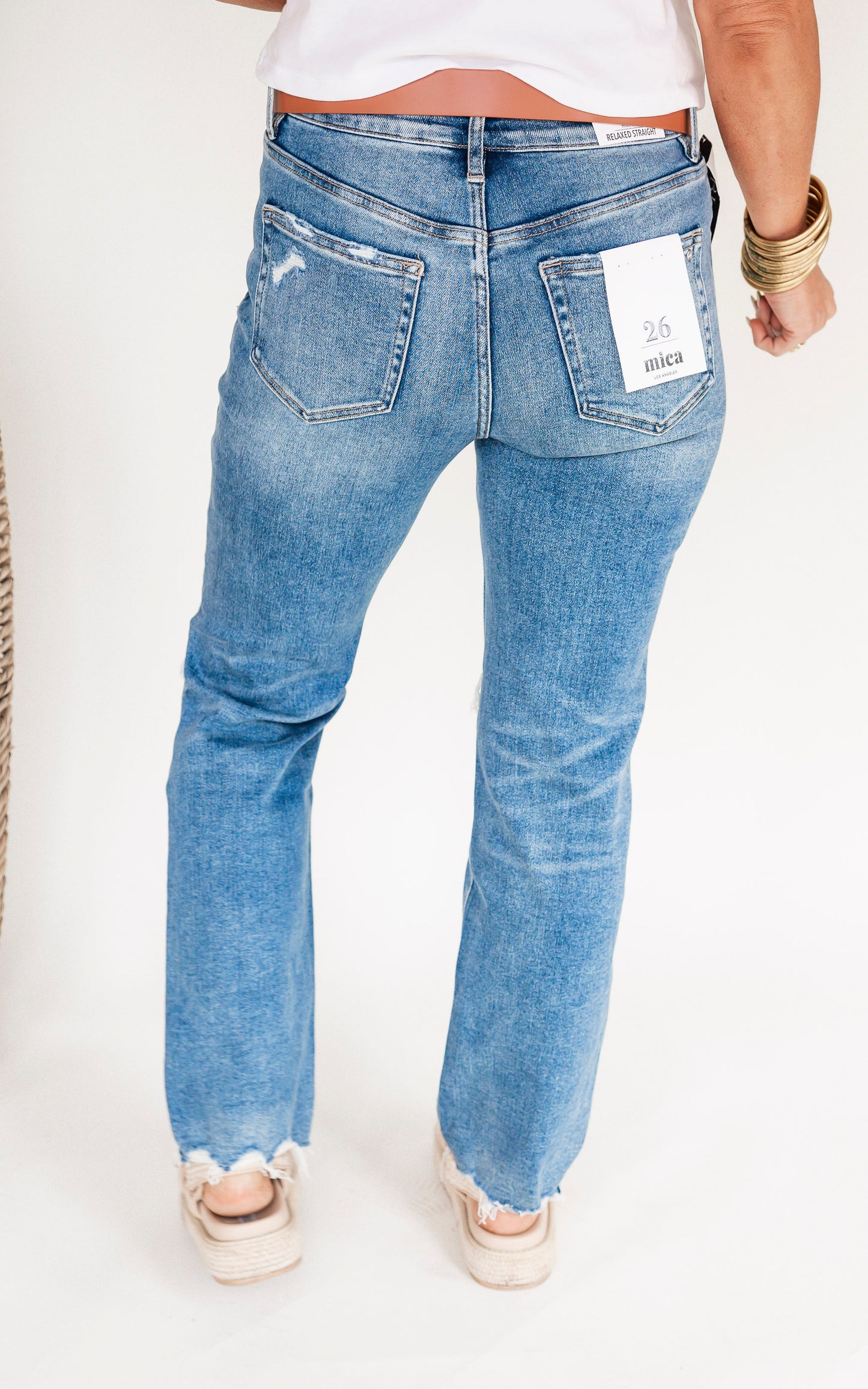 The Miranda High Rise Straight Leg Denim Jean