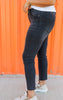 Mica | The Aniston Super Soft Mid-Rise Black Skinny Denim Jeans**