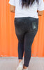 Mica | The Aniston Super Soft Mid-Rise Black Skinny Denim Jeans**