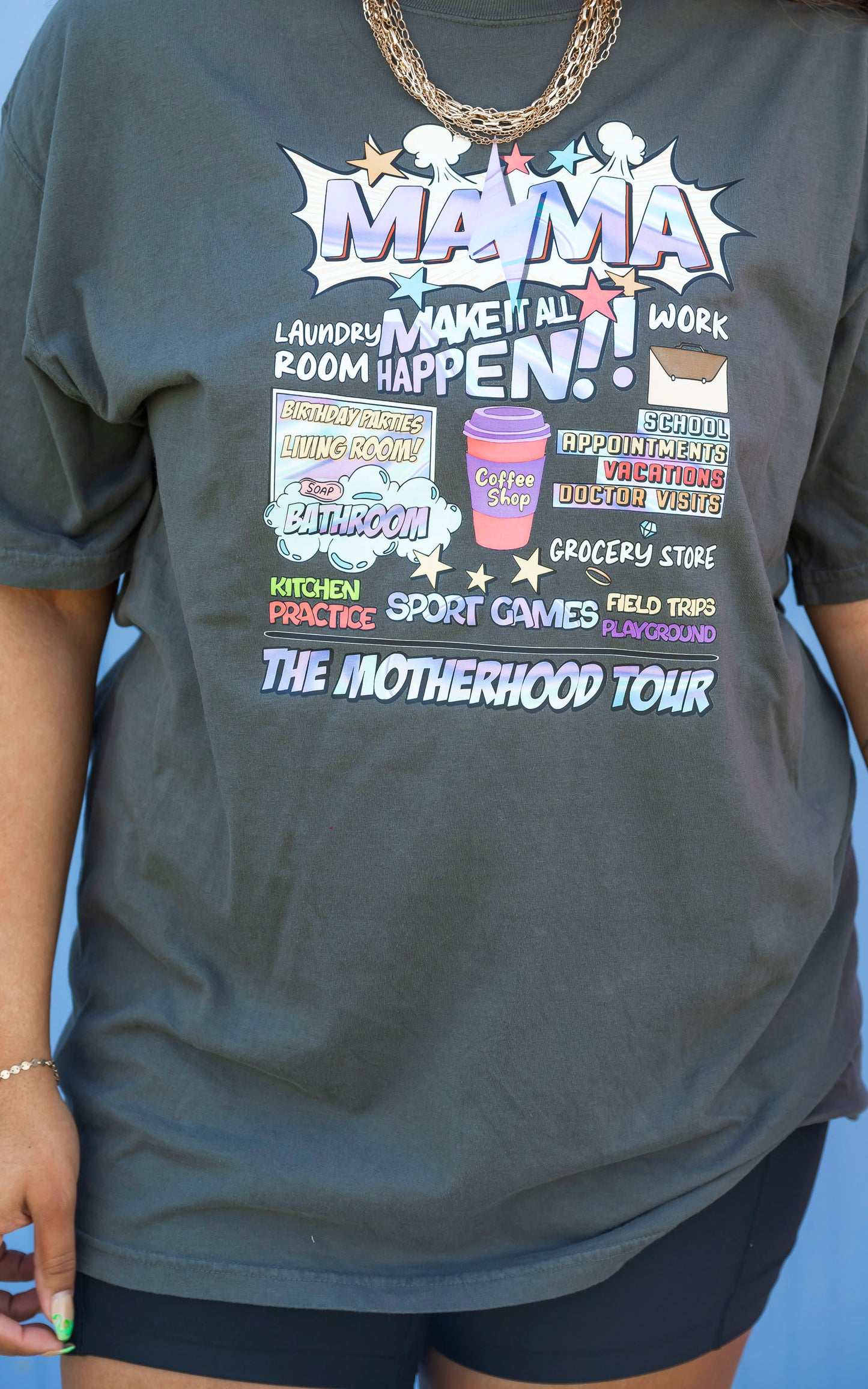 Motherhood Mama Tour Garment Dyed Graphic T-shirt