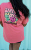 Groovy Smile Check Garment Dyed Graphic T-shirt