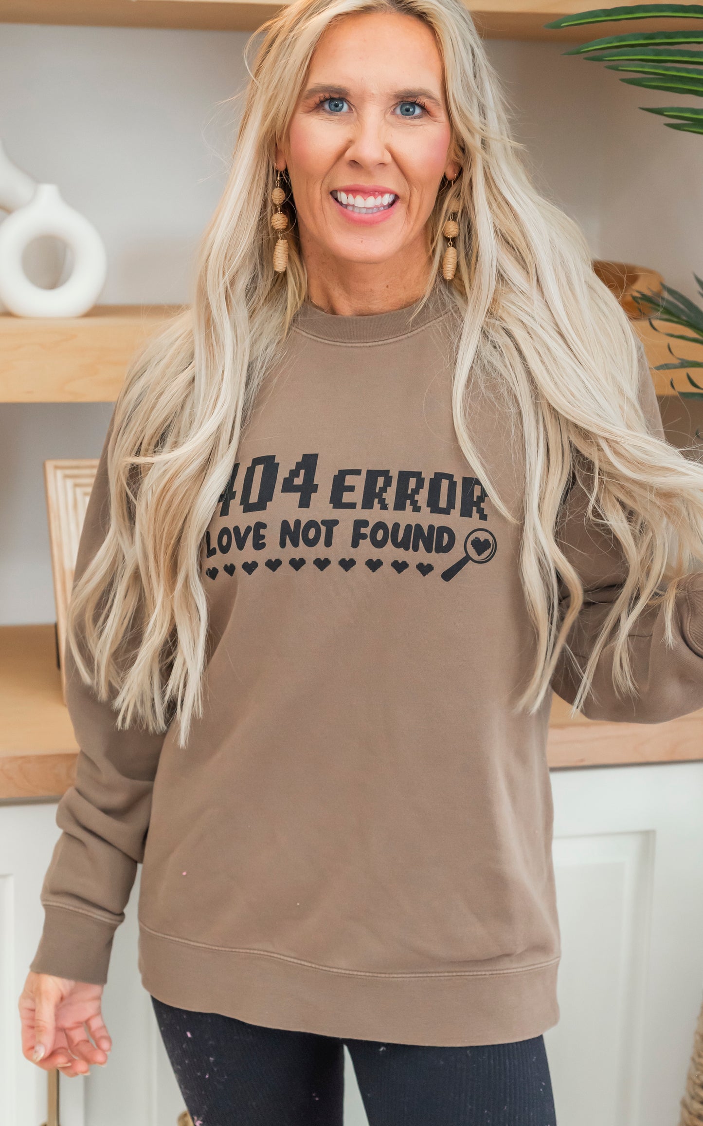 404 Error: Love Not Found Garment Dyed Crewneck Sweatshirt 