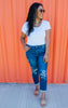 Mica | The Hannah High Rise Boyfriend Crop w/ Cuff Denim Jeans