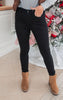 Ann Lane Black High Rise Ankle Skinny Denim Jeans - Mica - Final Sale