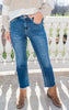 The Selena High Rise Crop Flare Denim Jean | Flying Monkey by Vervet**