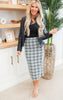 Plaid Pencil Midi Skirt - Final Sale