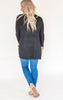 Black Open Knit Cardigan