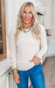 Long Sleeve Solid Knit Top w/ Button Detail - Final Sale