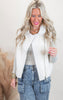 Faux Leather Sherpa Trim Vest