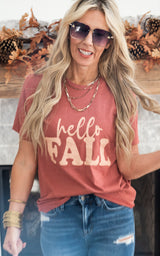 HELLO Fall Graphic T-shirt