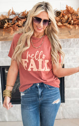 HELLO Fall Graphic T-shirt