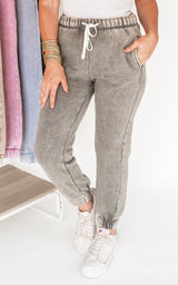 Crisp Morning Fleece Joggers | ZENANA