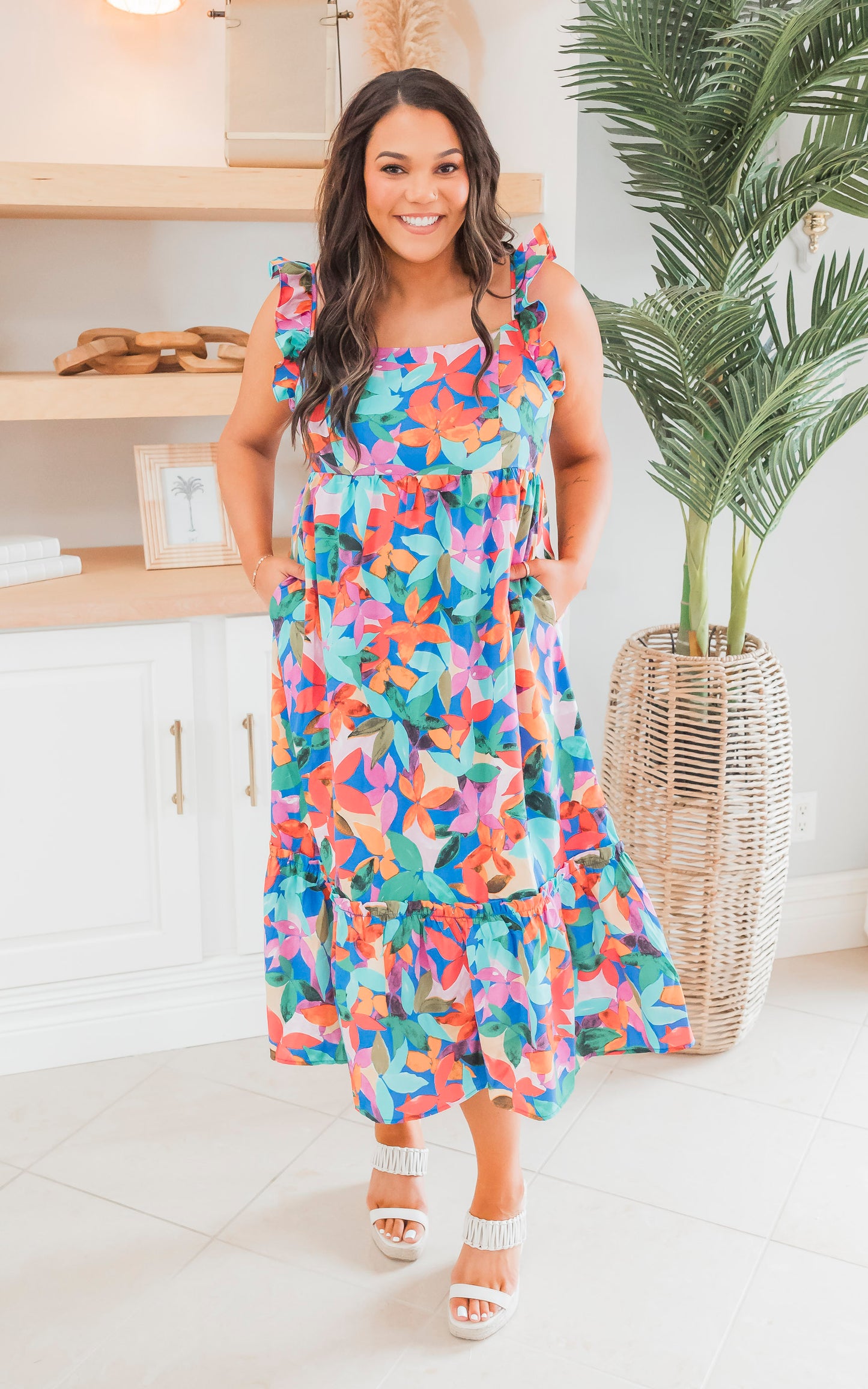 St Tropez Floral Maxi Dress - Final Sale