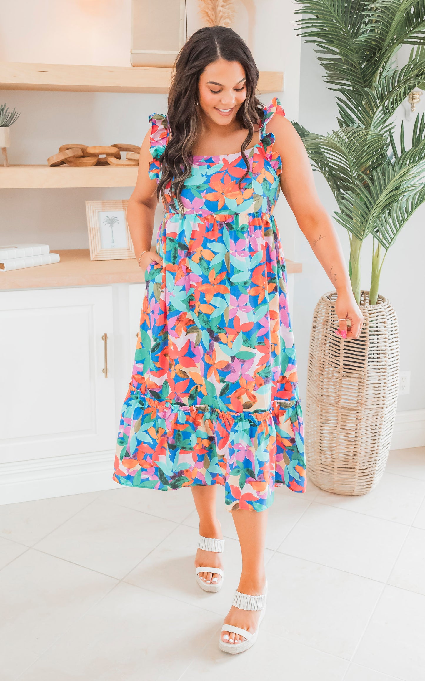 St Tropez Floral Maxi Dress - Final Sale