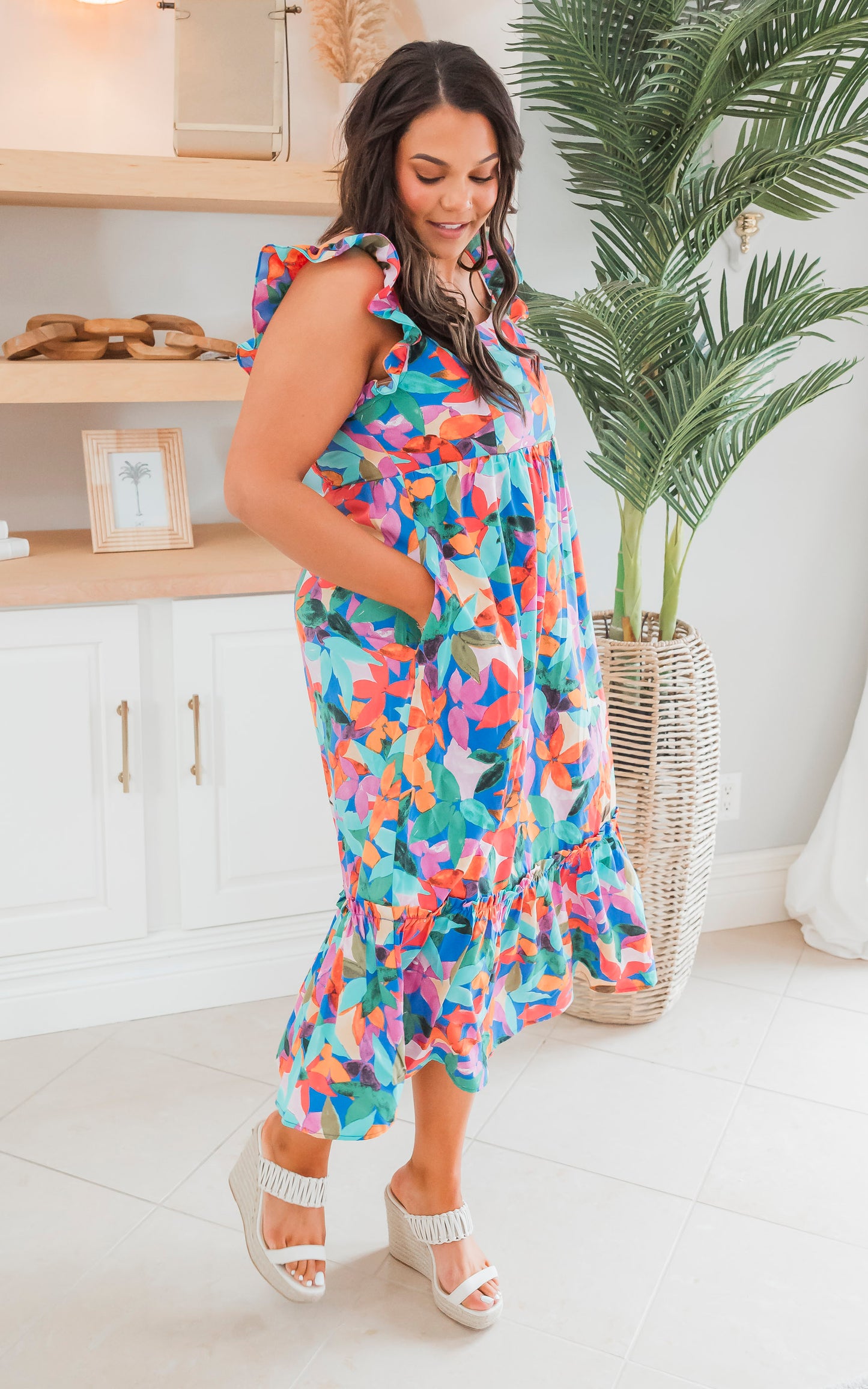 St Tropez Floral Maxi Dress - Final Sale