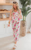 Spring Floral Ivory Jumpsuit - Final Sale