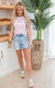 High Waist Fray Hem Cut Off Dad Denim Shorts (REG/CURVY) | Judy Blue - Final Sale