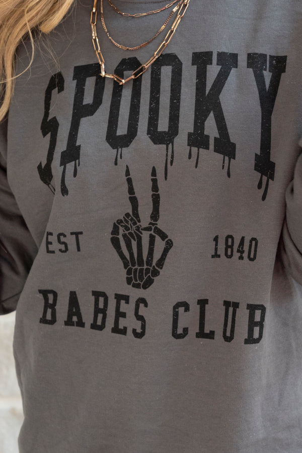 Spooky Babes Club pigment black Sweatshirt