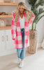 Gingham Pattern Soft Open Cardigan Sweater