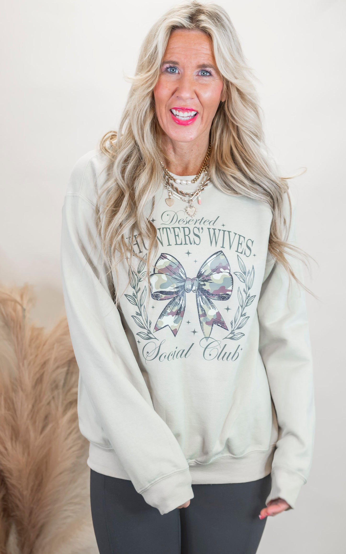 Hunter Wives Social Club Graphic Crewneck Sweatshirt