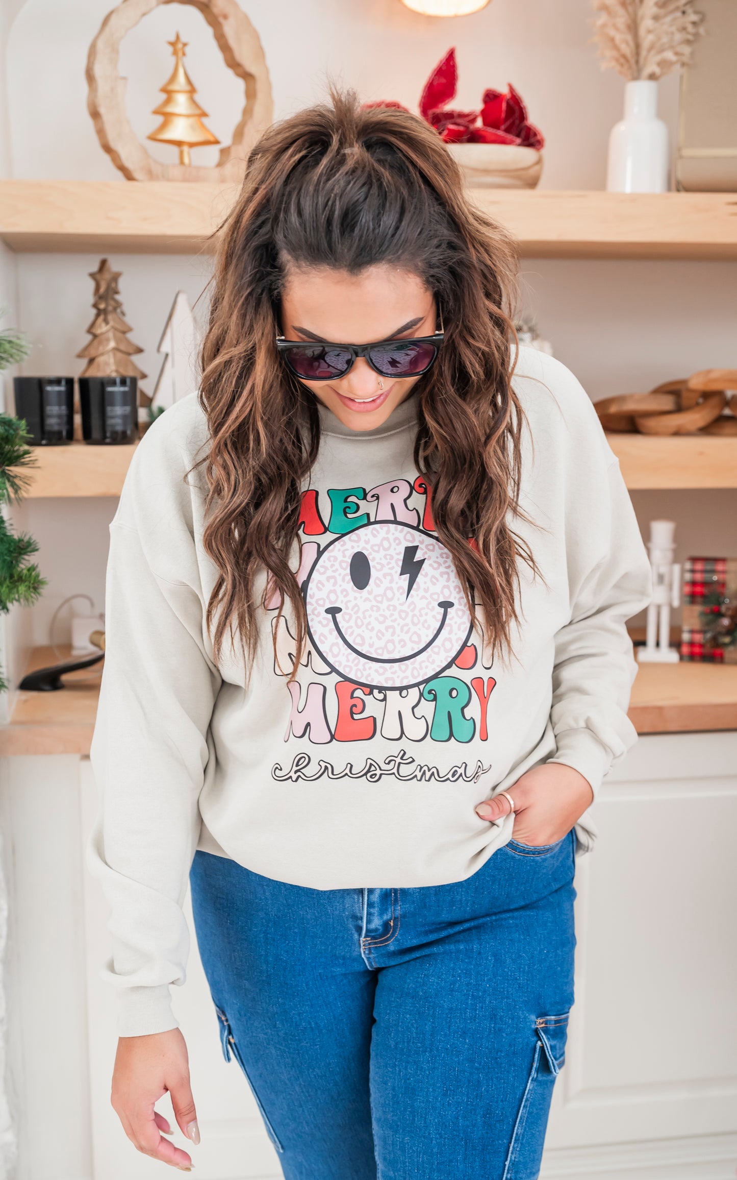 Happy and Merry Crewneck Sweatshirt