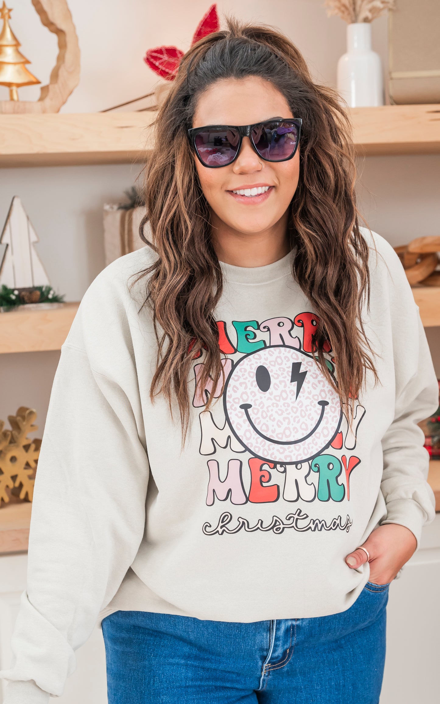 Happy and Merry Crewneck Sweatshirt