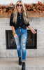 Black Knit Transitional Dolman Sweater