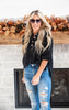 Black Knit Transitional Dolman Sweater