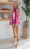 Hot Pink Aztec Fleece Snap Up Outdoor Jacket