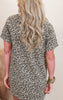 Leopard Denim A-Line Dress**