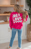 Hot Pink French Terry BE LOVE Graphic Pullover Sweatshirt - Final Sale