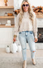 Meet Me Later Oversized Cropped Sweater - Final Sale