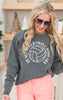 Volleyball Mom Era Pigment Dyed Graphic Sweatshirt - Final Sale