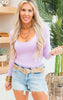 Lavender Basic Long Sleeve Top