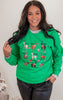 Santa's Reindeer Graphic Crewneck Sweatshirt