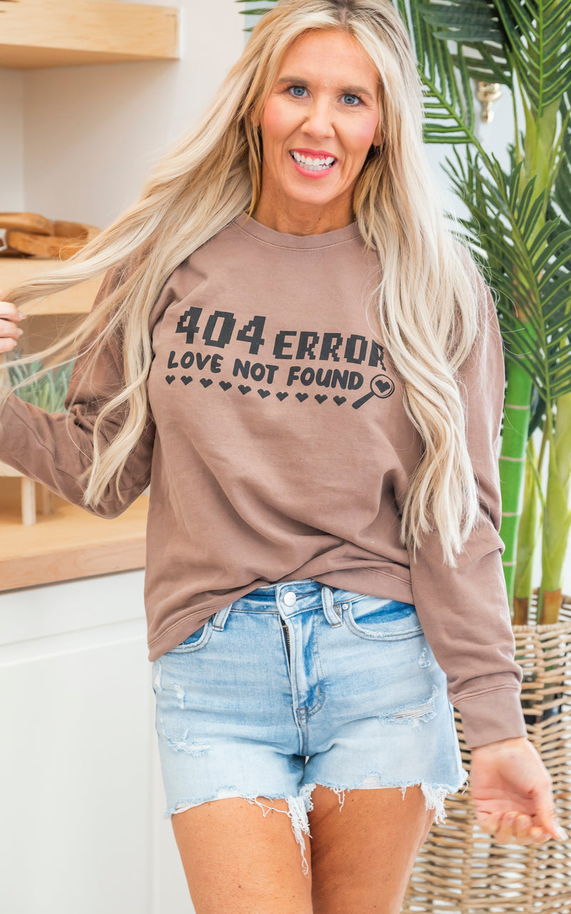 404 Error: Love Not Found Comfort Colors Lightweight Crewneck Sweatshirt