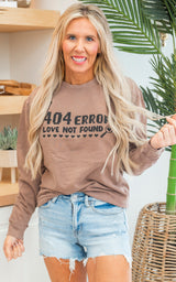404 Error: Love Not Found Comfort Colors Lightweight Crewneck Sweatshirt