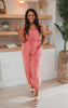 Salmon Snow Washed Drawstring Jumpsuit