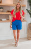 6.5 Inch Cobalt Blue Everyday Bermuda Chino Shorts by Salty Wave*