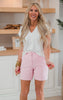 6.5 Inch Pink Everyday Bermuda Chino Shorts by Salty Wave