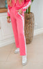 MONO B Bubblegum Side Stripe Wide Leg Lounge Pant