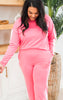 MONO B Bubblegum Side Stripe Crewneck Lounge Top