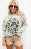 Just a Girl Who Loves Plants Graphic Crewneck Sweatshirt