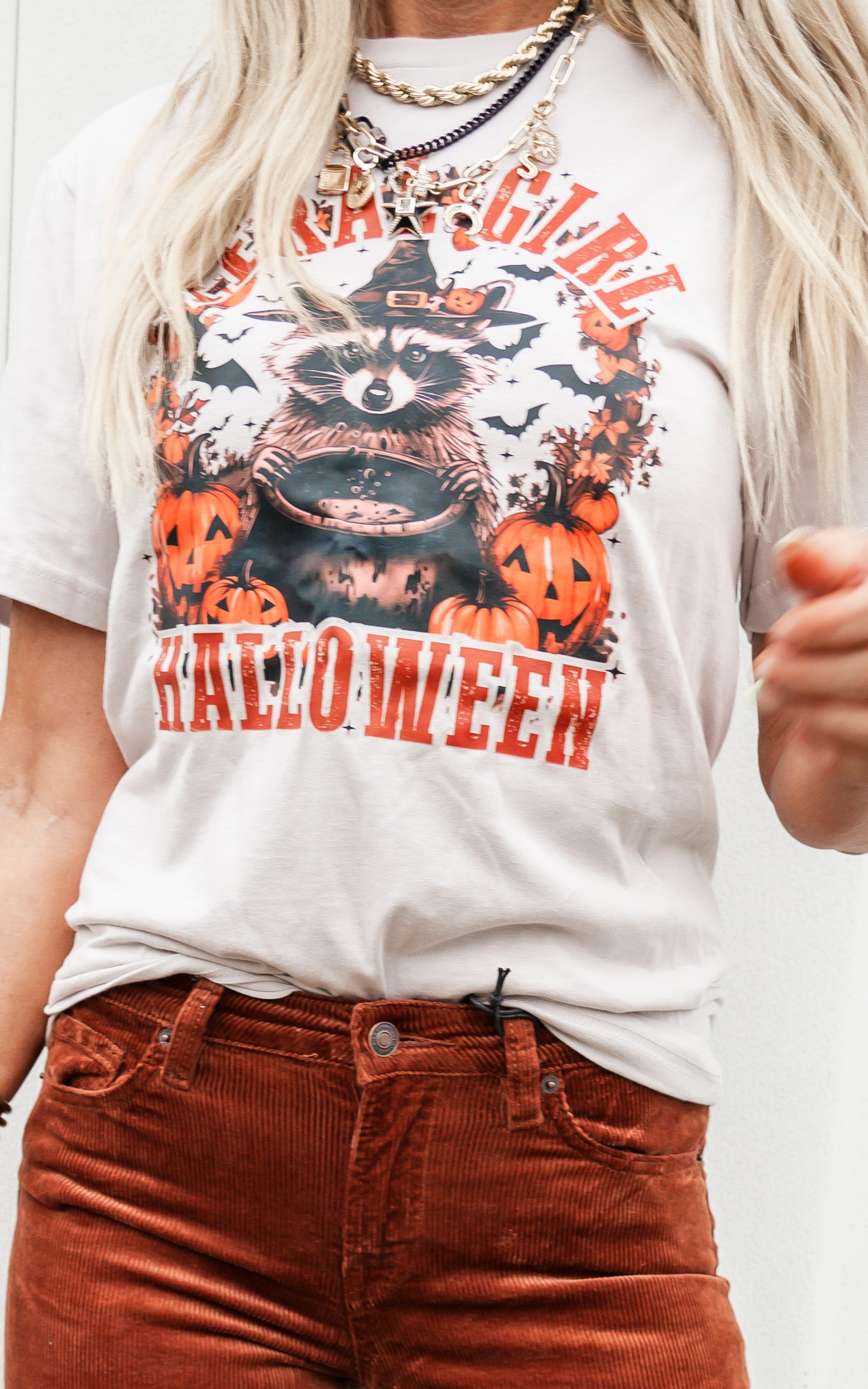 Ferel Girl Halloween Graphic T-shirt