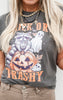 Trick or Trashy Garment Dyed Graphic T-shirt