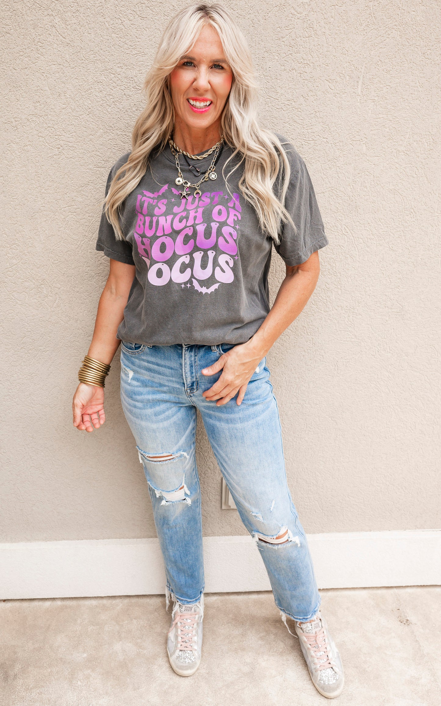 Just a Bunch of Hocus Pocus Garment Dyed Graphic T-shirt