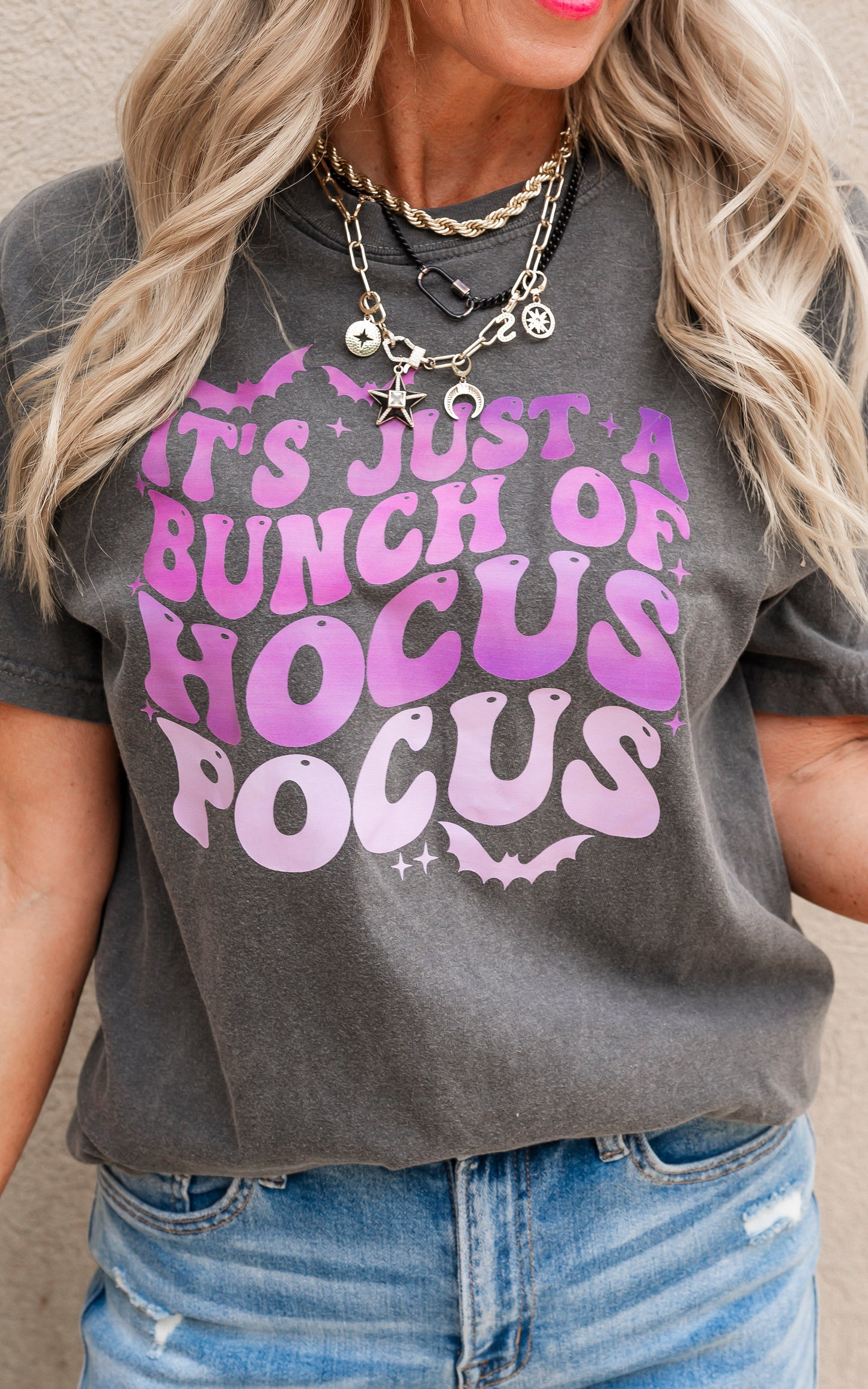 Just a Bunch of Hocus Pocus Garment Dyed Graphic T-shirt