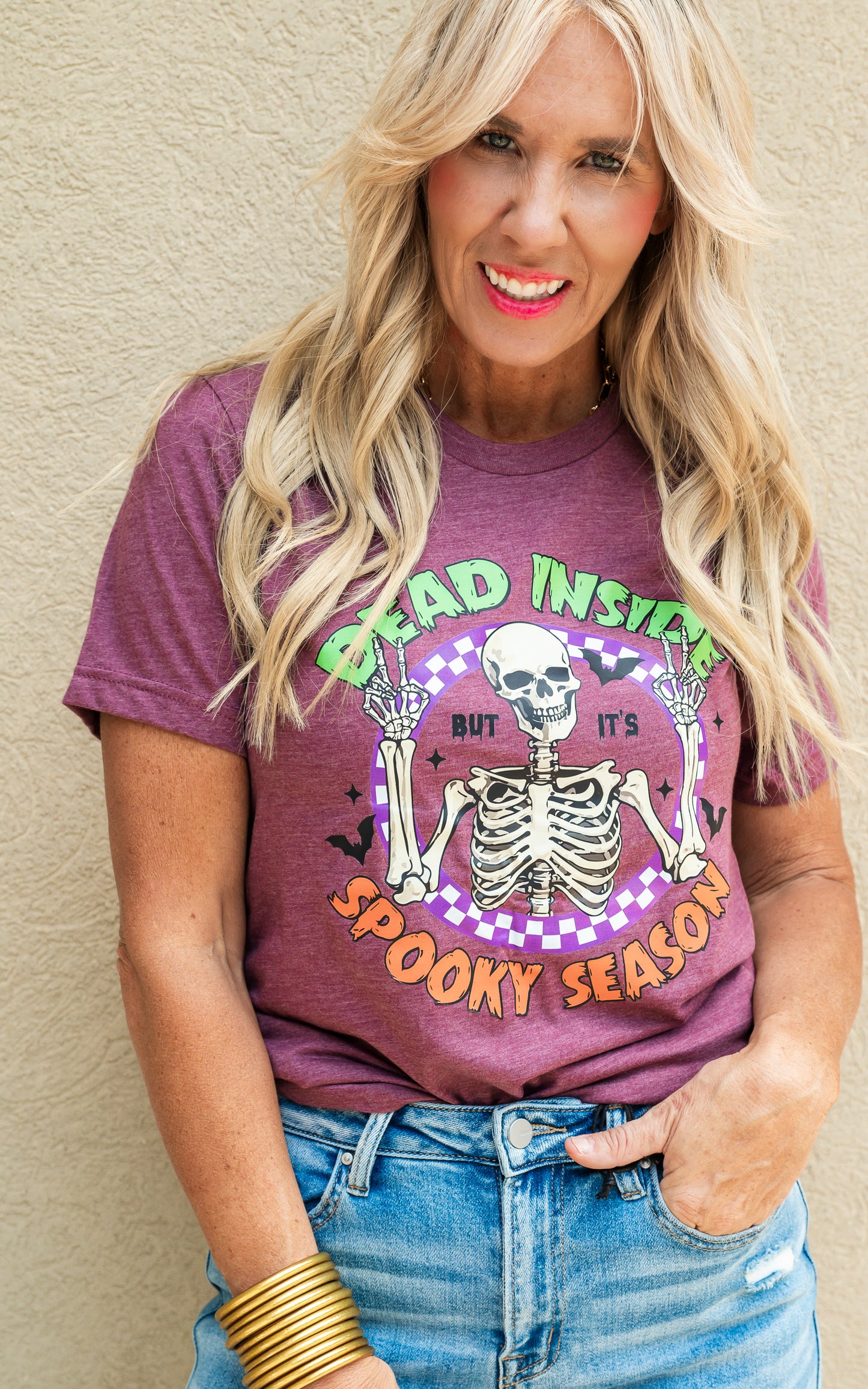 Dead Inside Spooky Season Graphic T-shirt