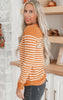 Marigold Stripe Sweater Top