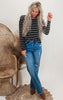 Puff Play Stripe Long Sleeve Top